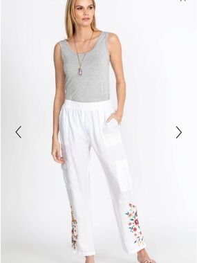 Johnny Was MARIPOSA LINEN CARGO PANT